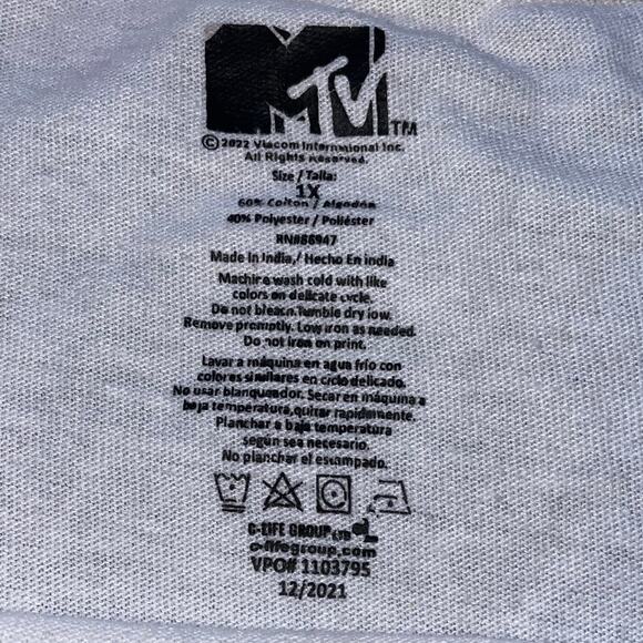 MTV 1981 Music Television Reproduction Graphic T-Shirt 1X - Picture 4 of 6